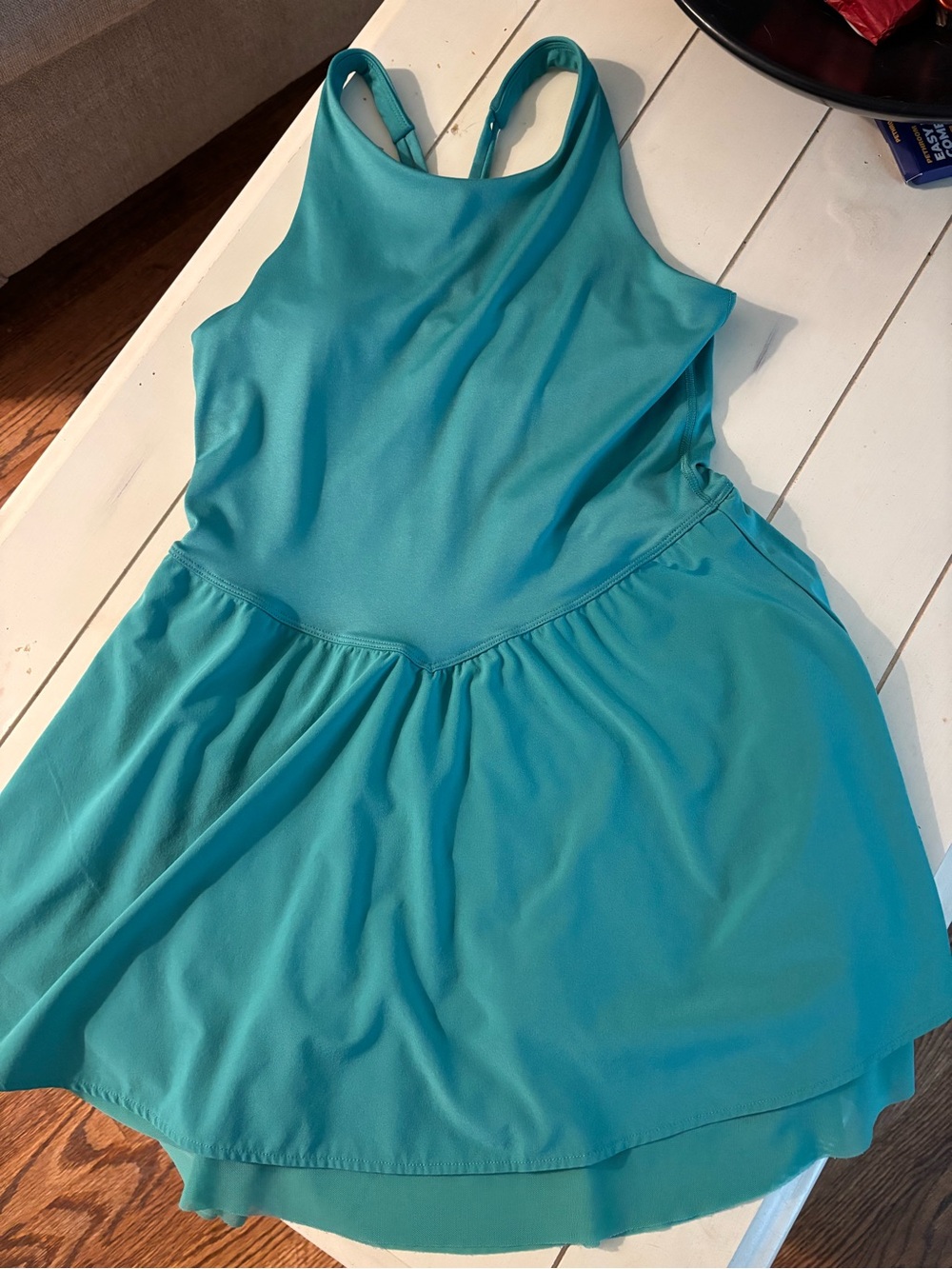 Teal Sleeveless Skater Dress